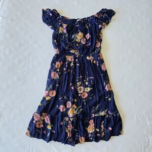Old Navy Floral Casual Dress (Navy & Pink)
